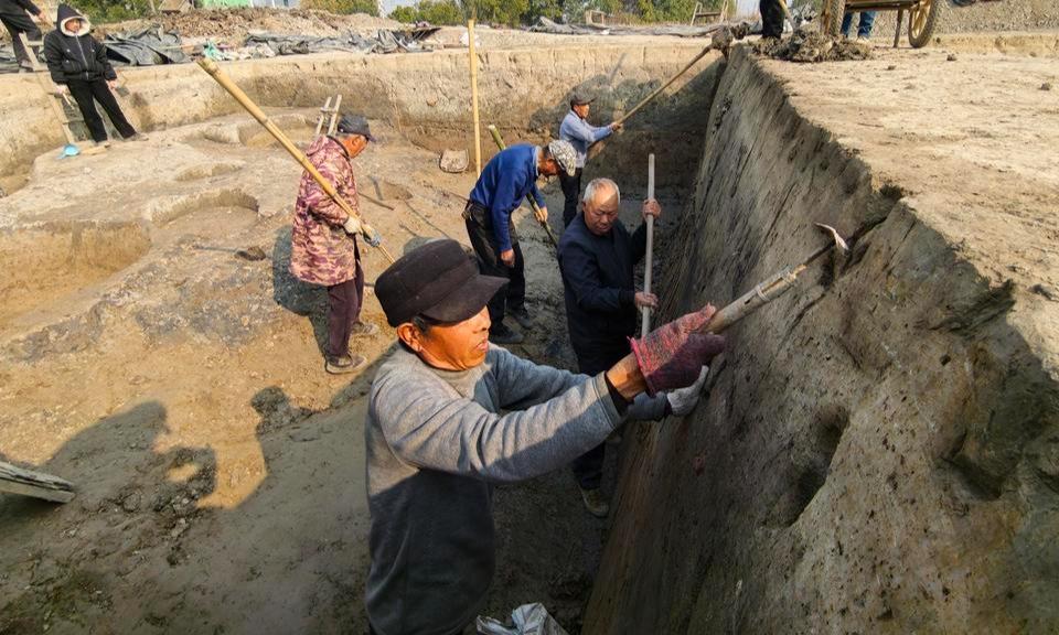 余姚鹰山遗址考古发掘推进